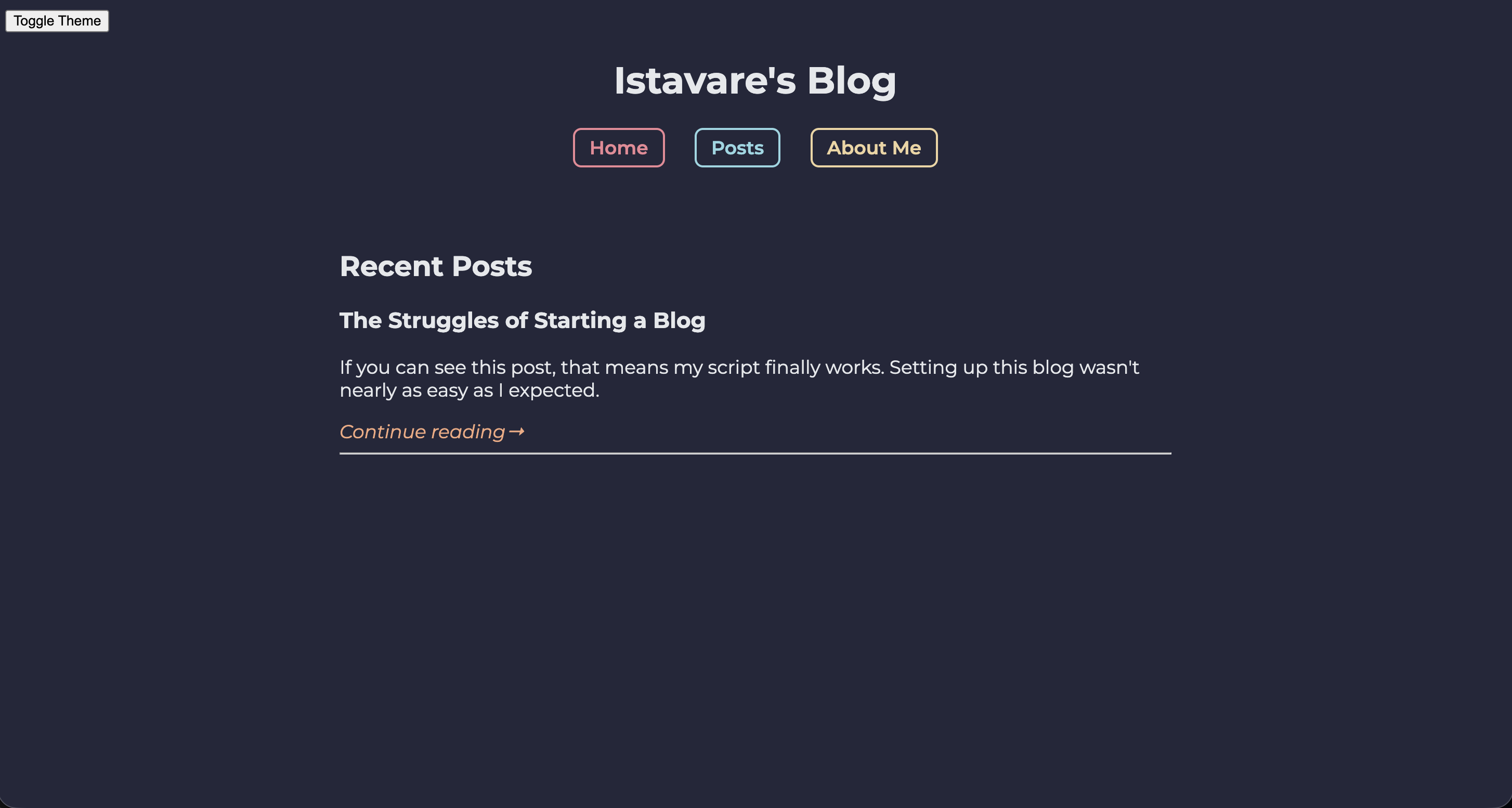 old blog layout