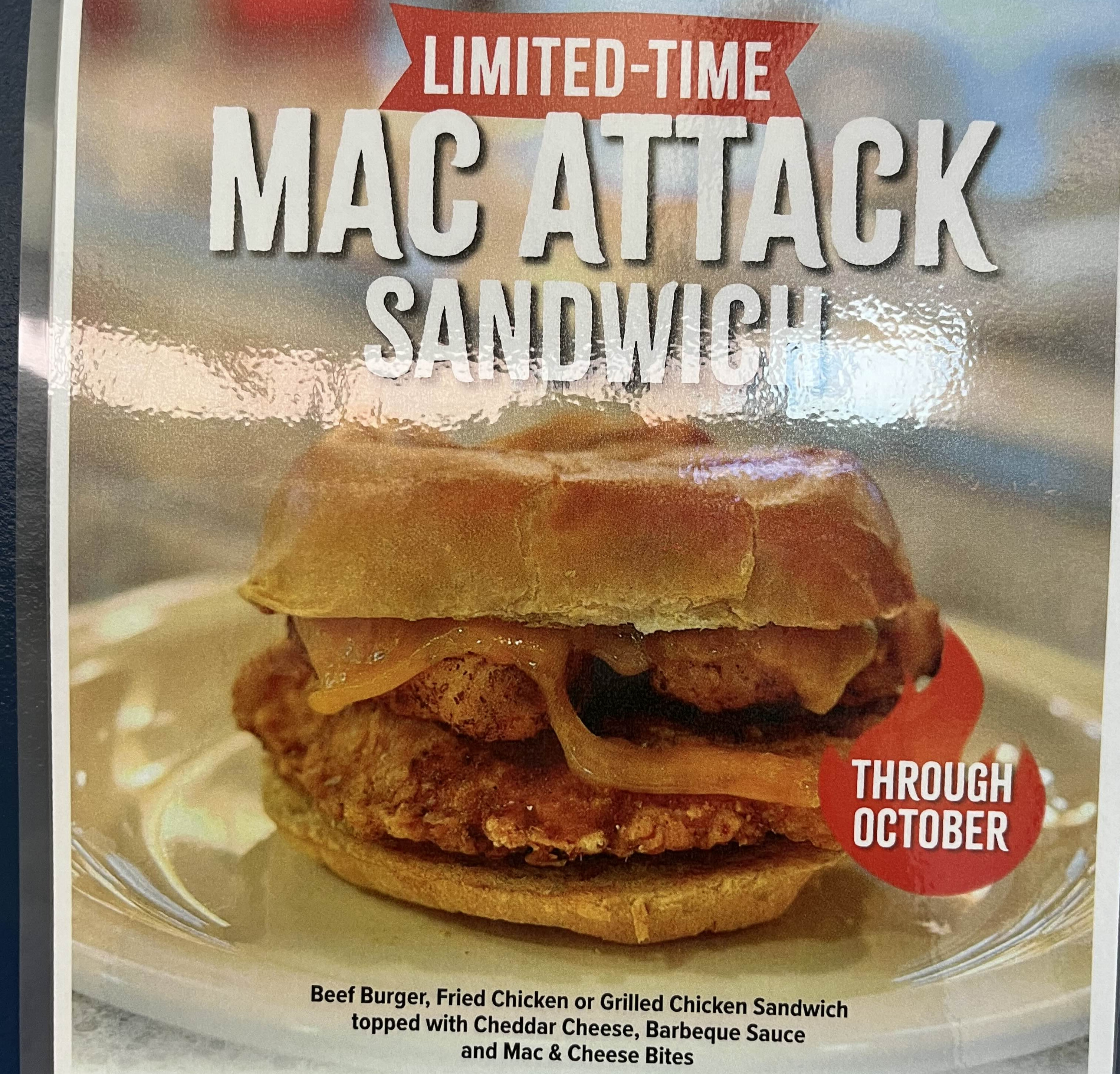 Photo I took of the Mac Attack flyer